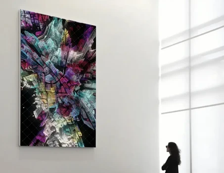 LED 家庭巨幕作為數位藝術畫布,展示畫作與影像作品