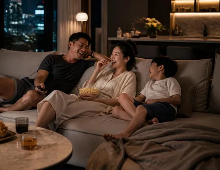 家庭親友於私人影廳同樂